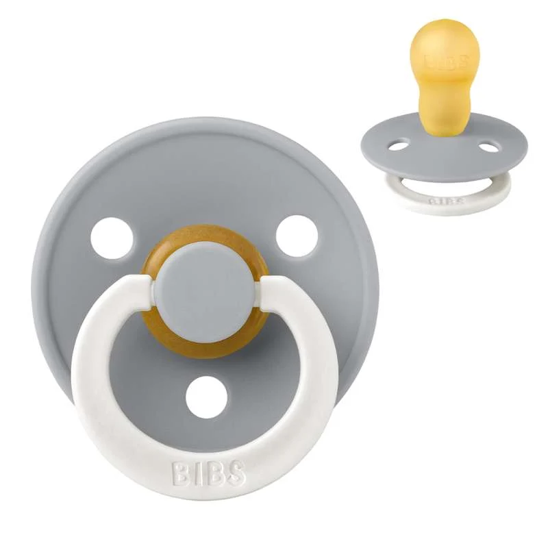 Bibs Round Colour Pacifier - sz. 3 - natural rubber - GLOW - Cloud