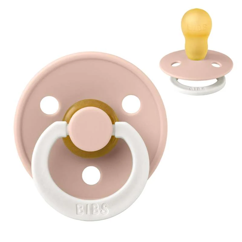 Bibs Rund Colour Napp - strl. 3 - naturgummi - GLOW - Blush