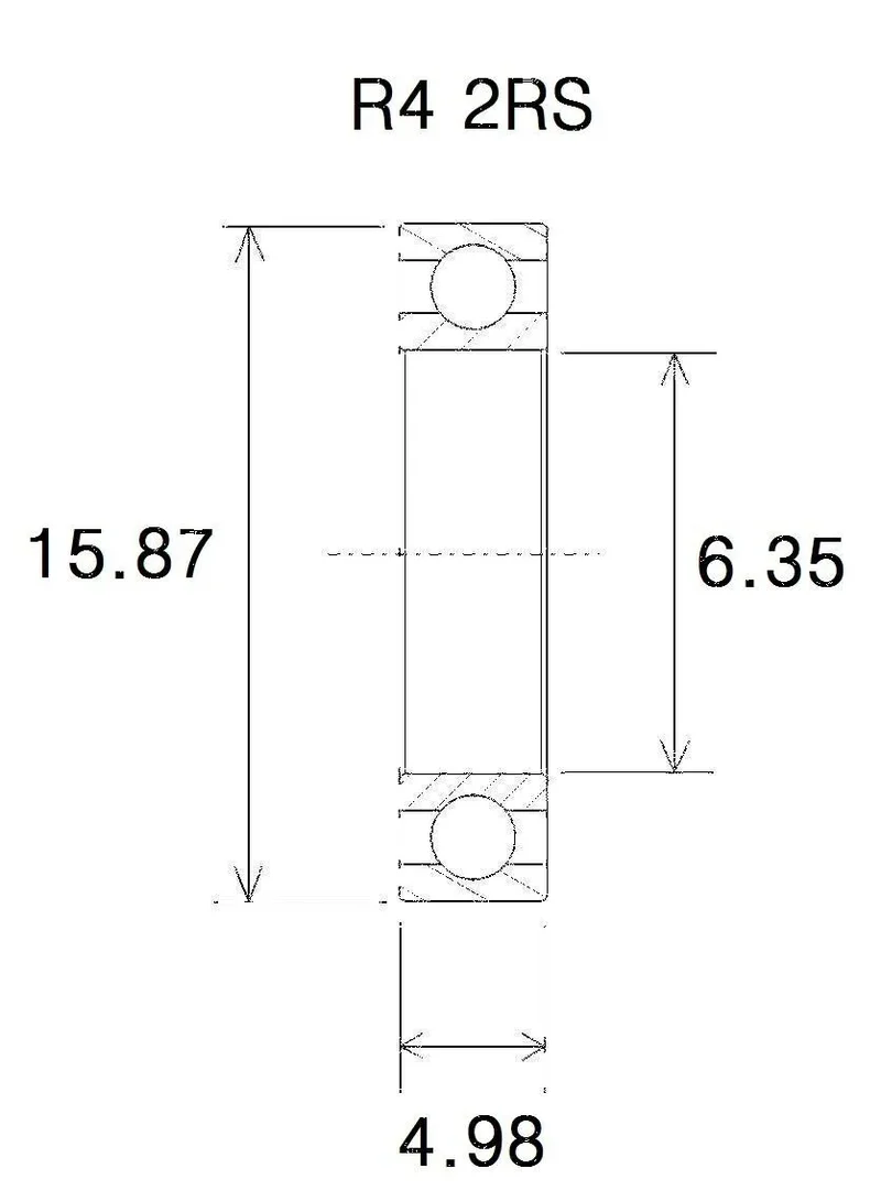 BLACK BEARING B3 Kullager 6,35x15,88x4,98 mm