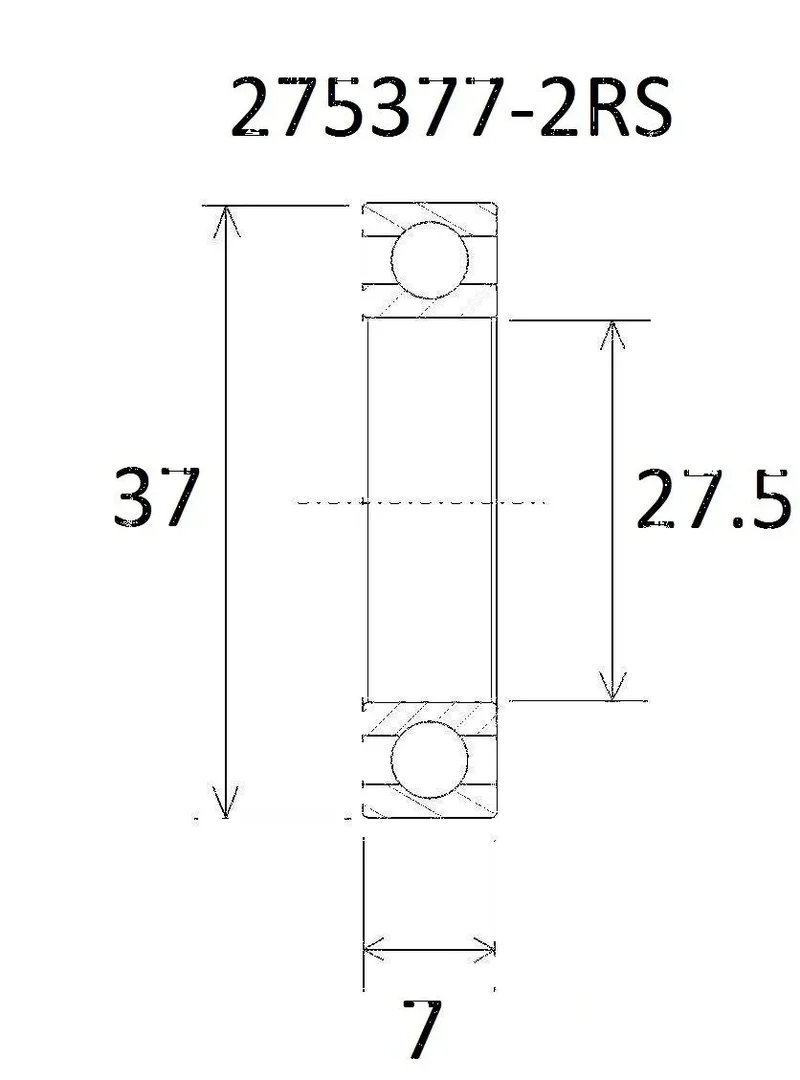 BLACK BEARING B3 Radlager 27,5x37x7 mm