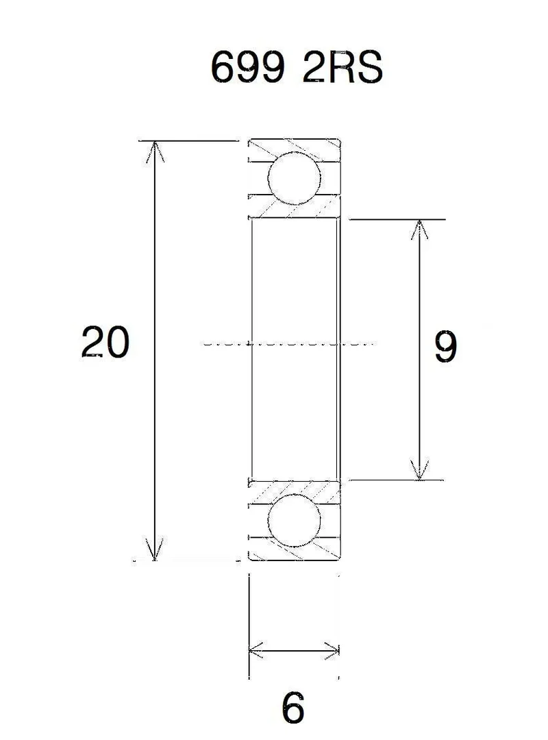 BLACK BEARING B5 Lager 9x20x6 mm
