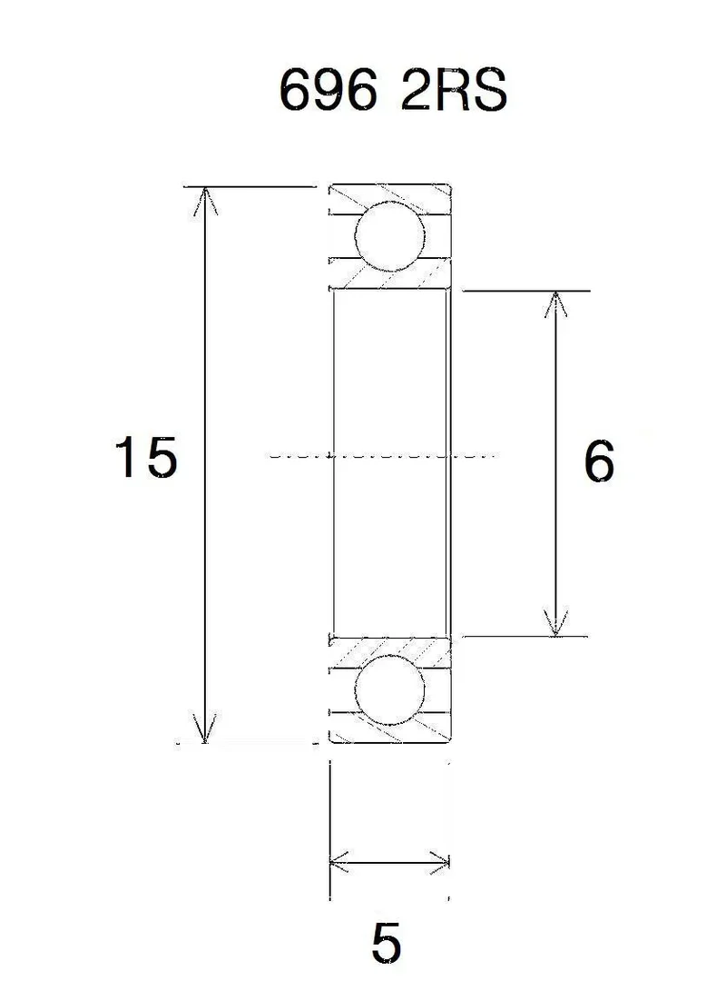 BLACK BEARING B3 Kulager 6x15x5 mm
