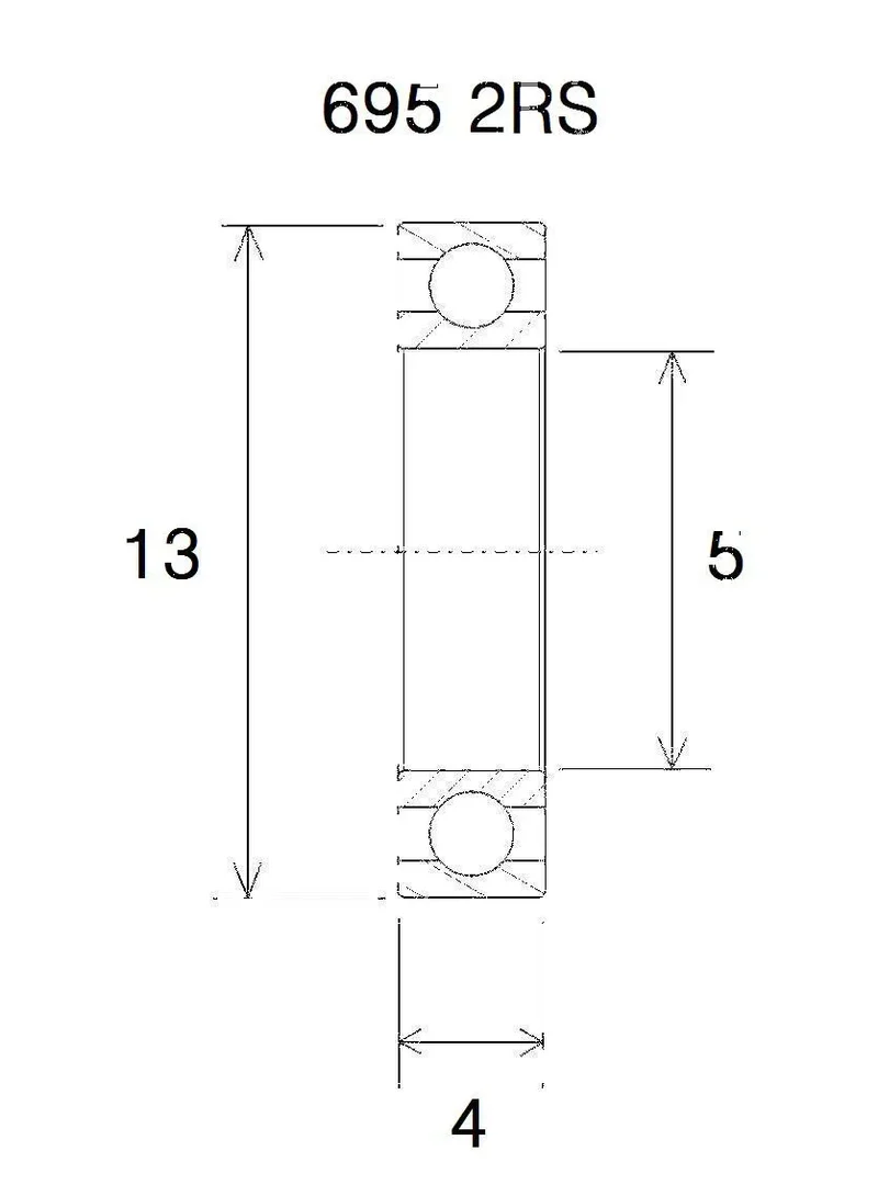BLACK BEARING B5 Kullager 5x13x4 mm