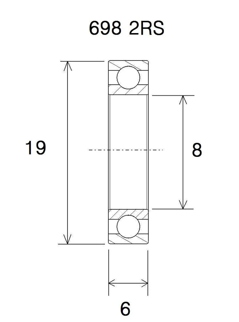 BLACK BEARING B3 Lager 8x19x6mm