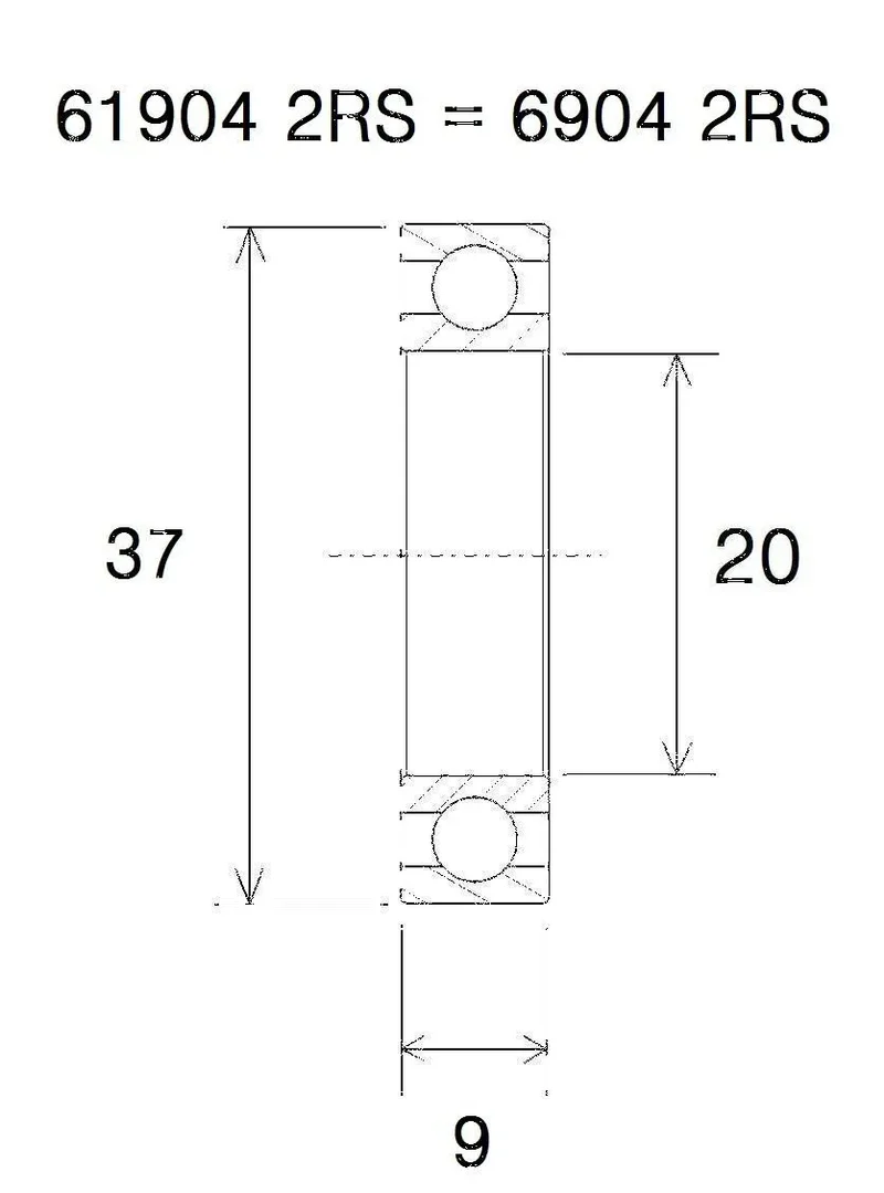 BLACK BEARING B3 Kullager 20x37x9mm