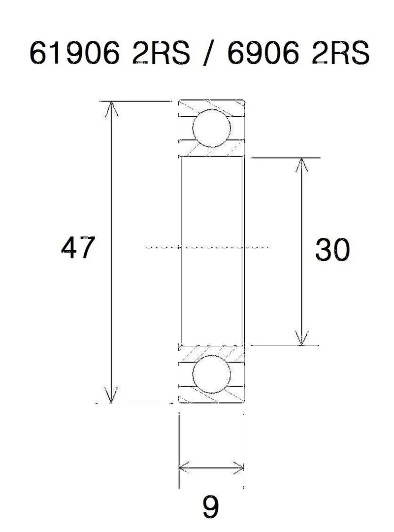 BLACK BEARING B3 kullager 30x47x9mm