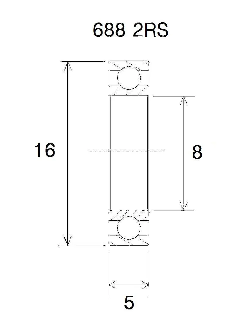 BLACK BEARING B3 Kullager 8x16x5 mm