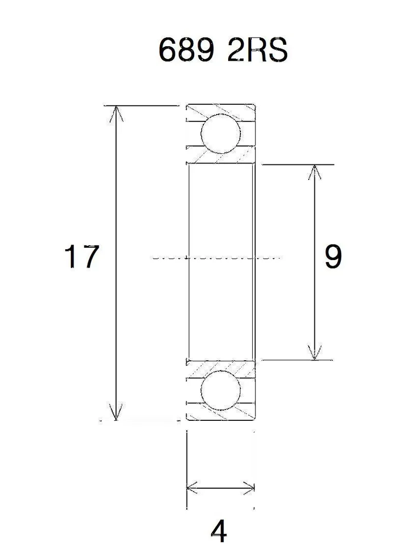 BLACK BEARING B3 Lager 9x17x4 mm