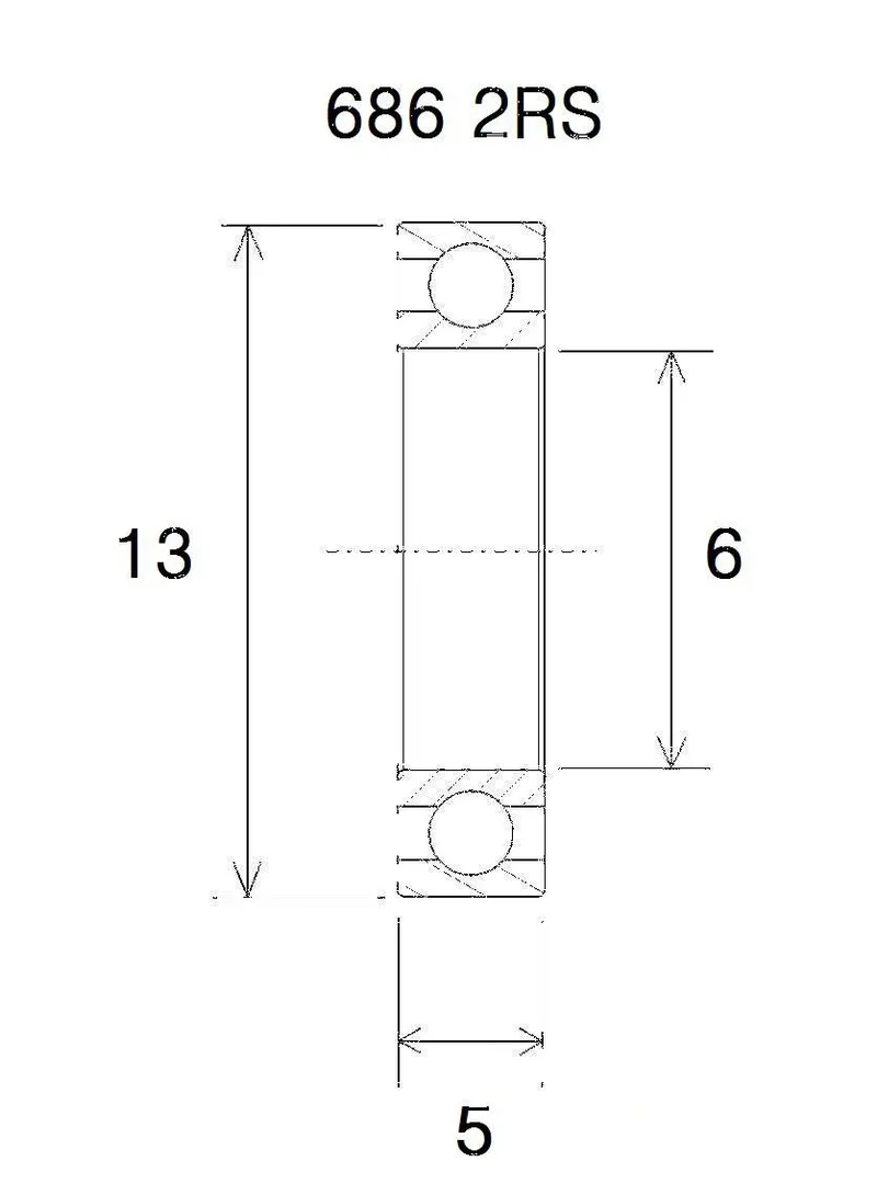 BLACK BEARING B3 Lager 6x13x5 mm