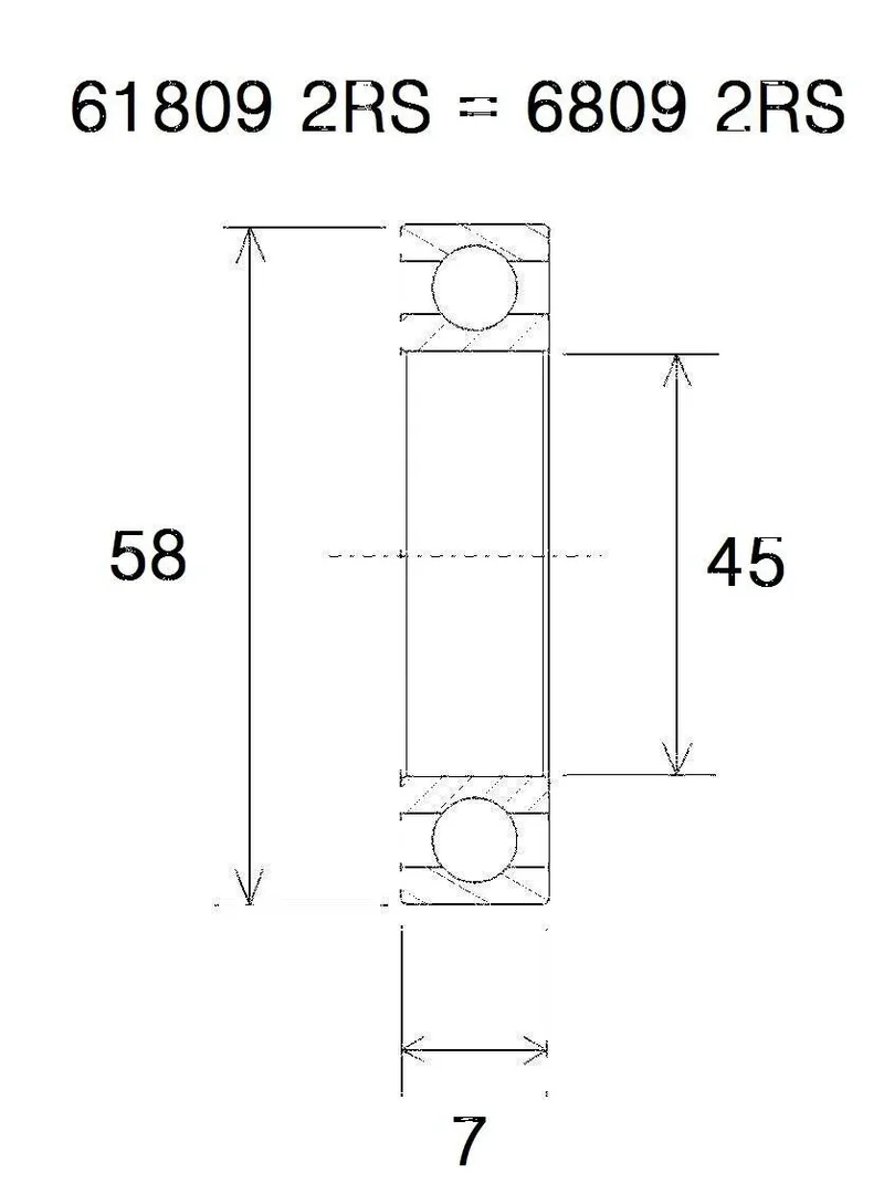 BLACK BEARING Max Lager 45x58x7mm