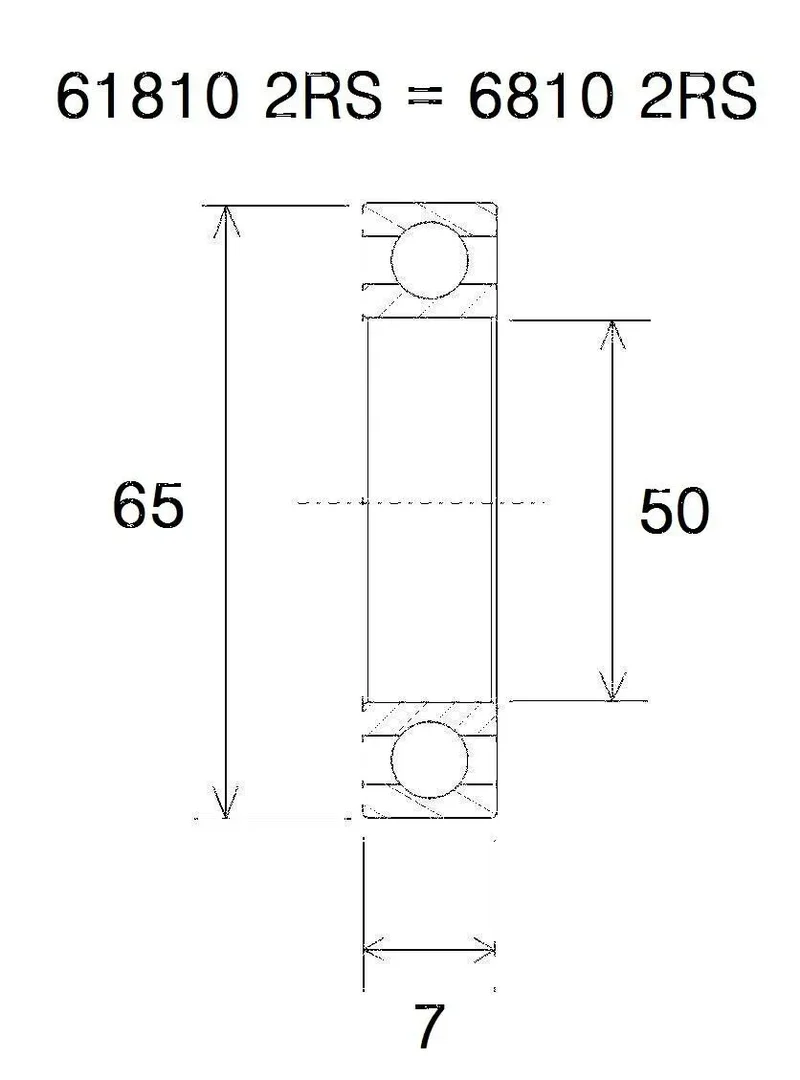 BLACK BEARING B5 Kullager 50x65x7mm