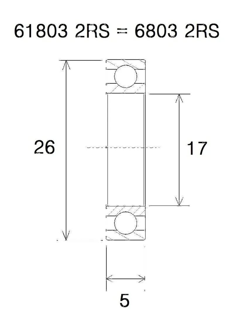 BLACK BEARING B3 Lager 17x26x5mm