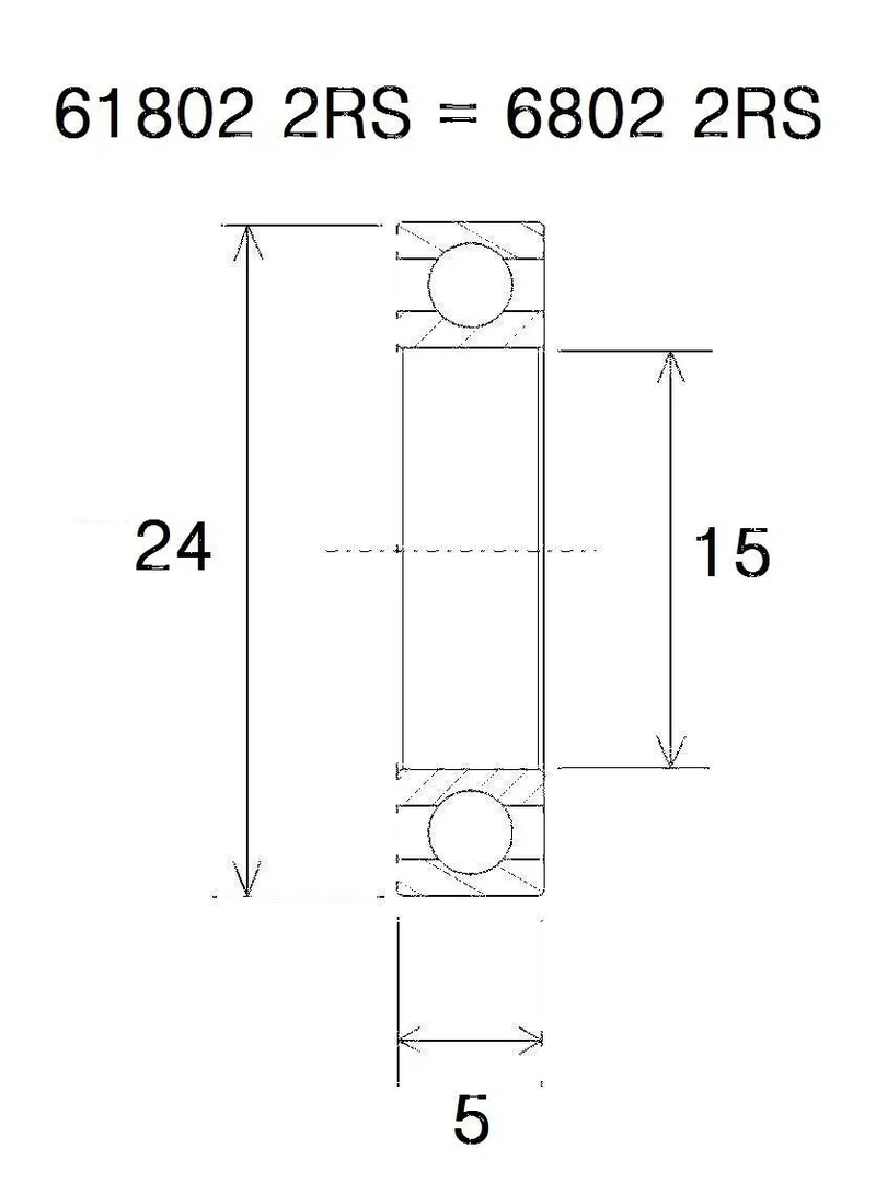 BLACK BEARING B3 Lager 15x24x5mm