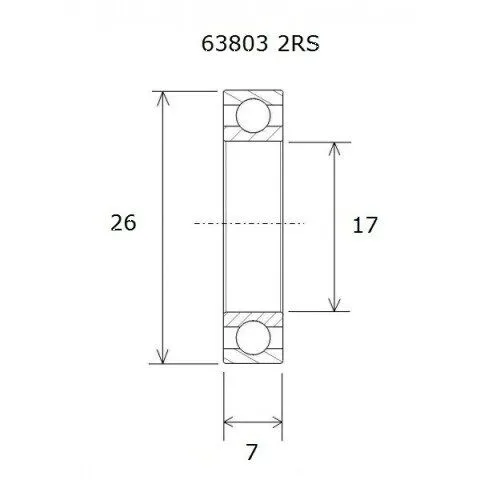 BLACK BEARING B3 Lager 17x26x7mm