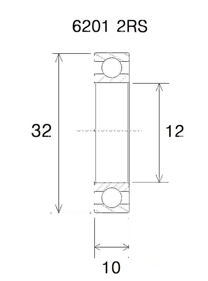 BLACK BEARING B3 Kulager 12x32x10 mm