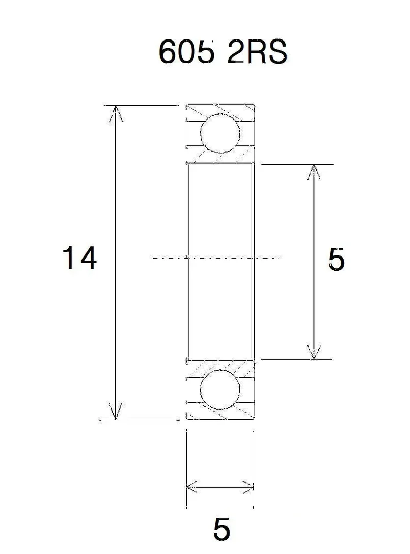 BLACK BEARING B3 Kullager 5x14x5 mm