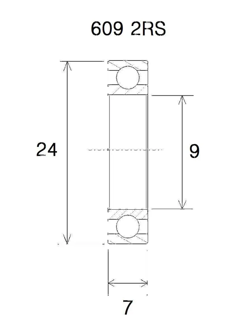 BLACK BEARING B3 Lager 9x24x7 mm