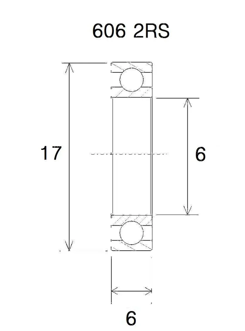 BLACK BEARING B5 Kullager 6x17x6 mm