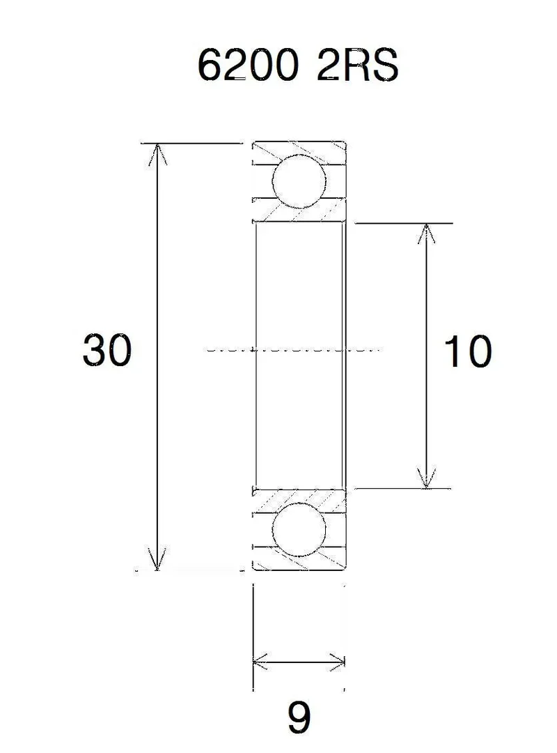 BLACK BEARING B3 kullager 10x30x9 mm