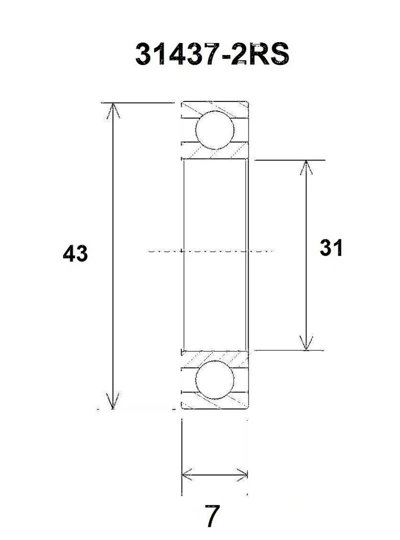 BLACK BEARING B3 Kullager 31x43x7 mm