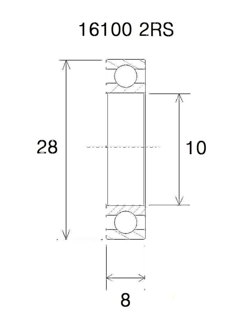 BLACK BEARING B3 Kullager 10x28x8 mm