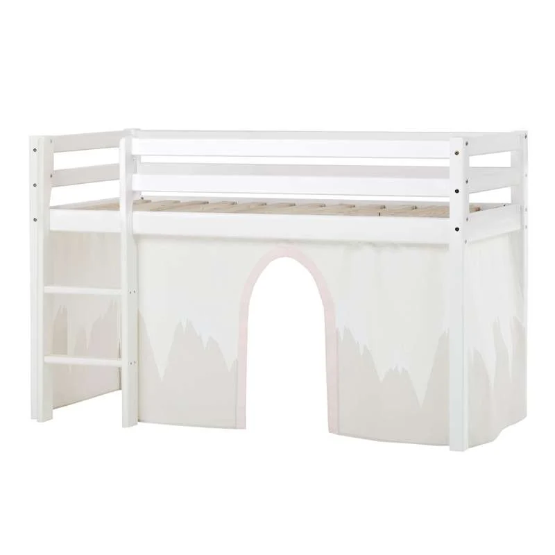 Hoppekids ECO Dream - Mid sleeper bed m. WINTER WONDERLAND Curtain - 70x160 cm. - Not Divisible