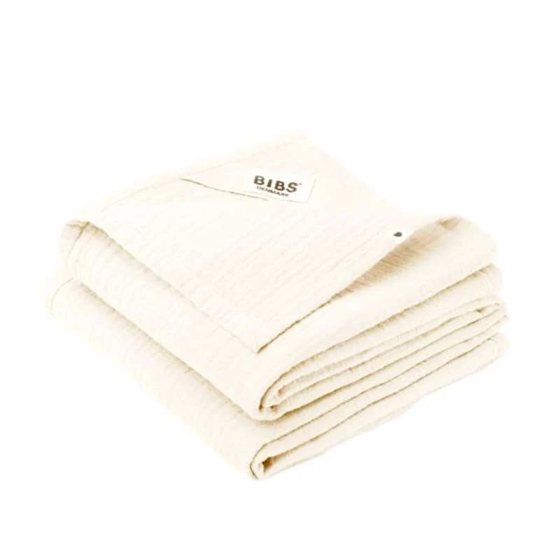 BIBS Sleep - Muslin Tygble i 2-Pack - 70x70 cm. - Ivory