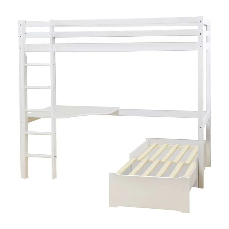 Hoppekids ECO Dream - MEGA Bed with Lounge Module and Table Top - 90x200 cm. - White