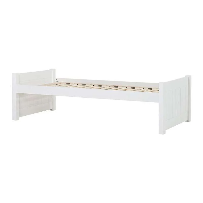 Hoppekids NOAH DELUXE - Juniorsäng - 2 Mellangavlar - 90x200cm - Flexibel inläggsbotten - Vit