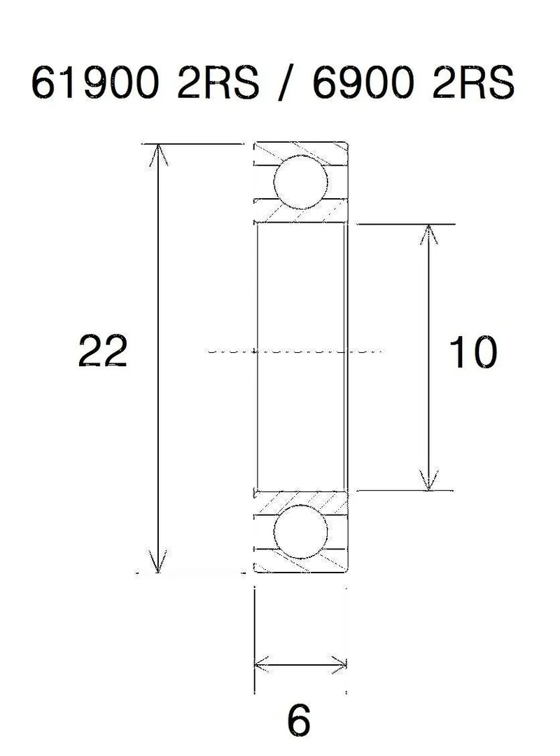 BLACK BEARING B5 Kullager 10x22x6 mm