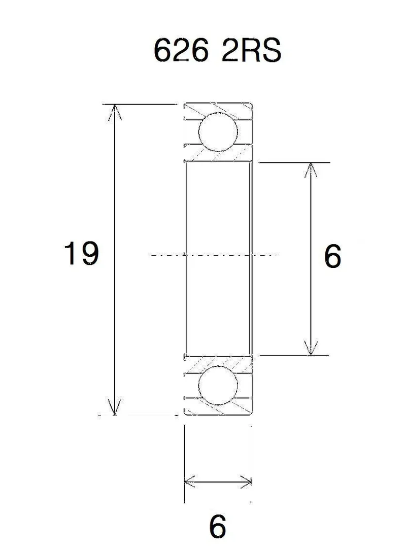 BLACK BEARING B5 kullager 6x19x6 mm