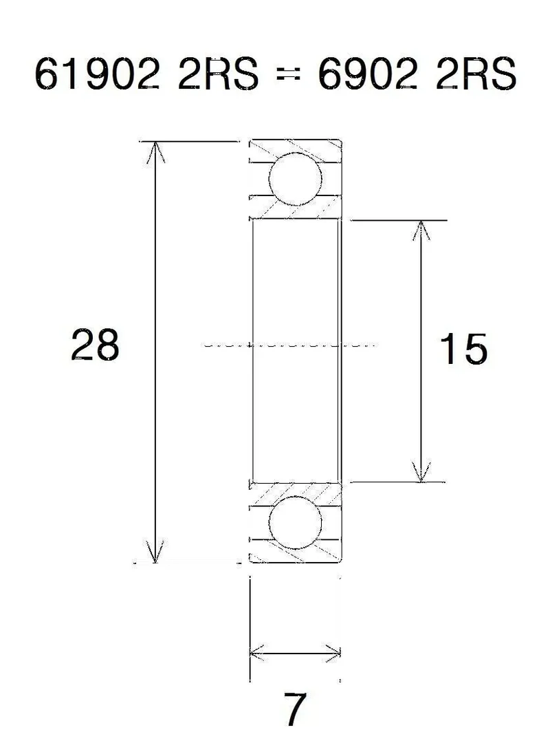 BLACK BEARING Max Lager 15x28x7mm