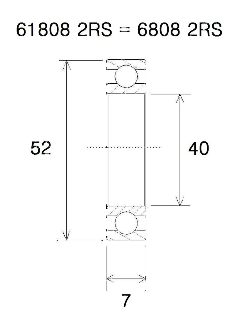 BLACK BEARING Max Lager 40x52x7mm