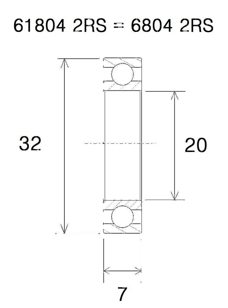 BLACK BEARING Max kullager 20x32x7 mm