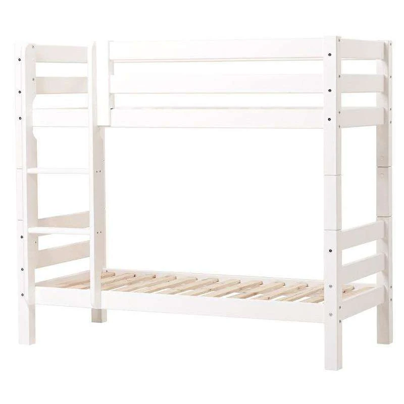 Hoppekids ECO Luxury - Våningsäng - 150 cm. - Rak Stege - Flera Storlekar - Vit