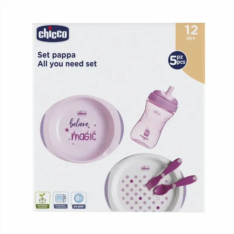 Chicco Feeding Set 12M+ Pink
