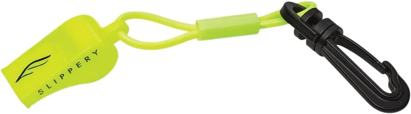 SLIPPERY Visselpipa med Klämma Neon Gul
