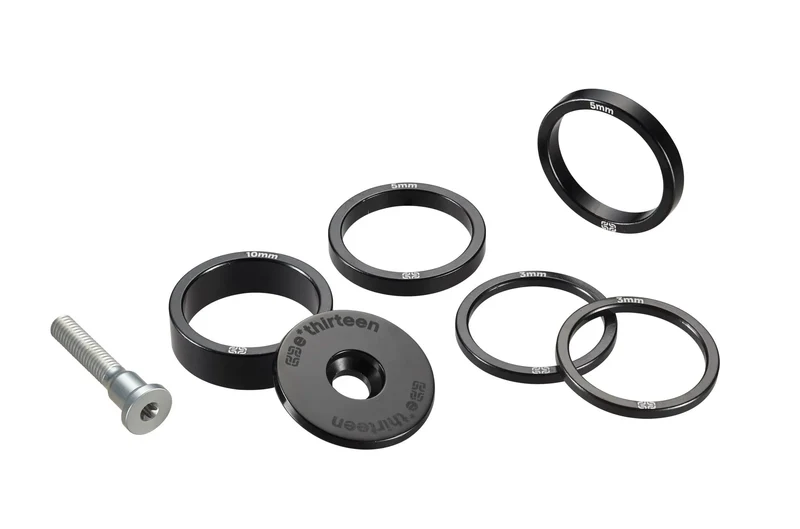 E*THIRTEEN Top Cap & Headset Spacer Kit Silver