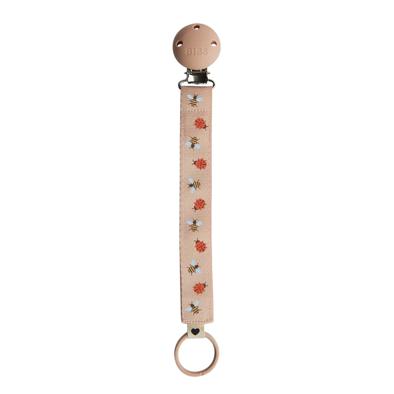 STUDIO Pacifier Clip Ribbon Ladybug Bumblebee Mix - Blush