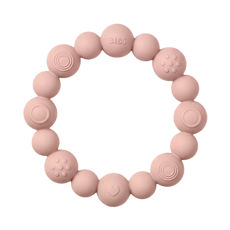 Beaded Teething Ring - Blush