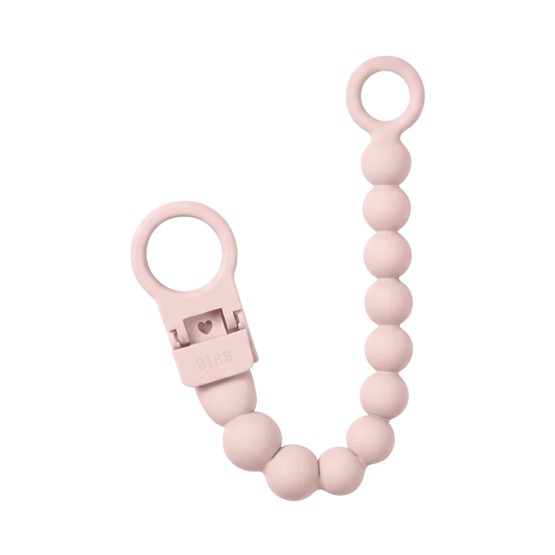 Pacifier Clip Beaded - Petal