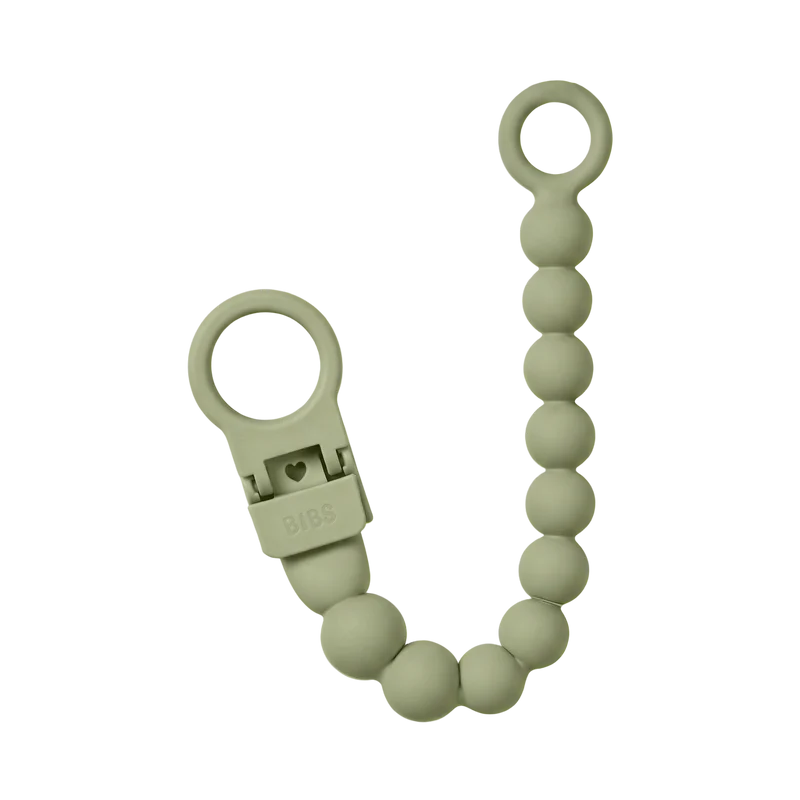 Pacifier Clip Beaded - Sage