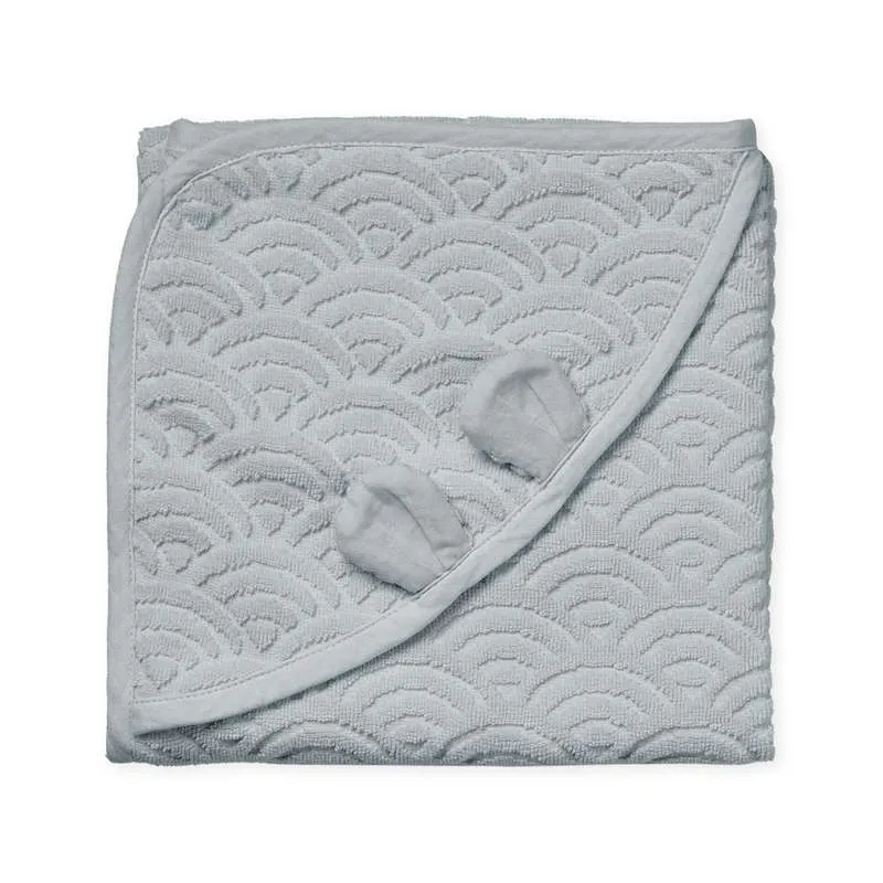 Cam Cam Copenhagen Hooded towel with ears - Baby - GOTS - Classic Grey