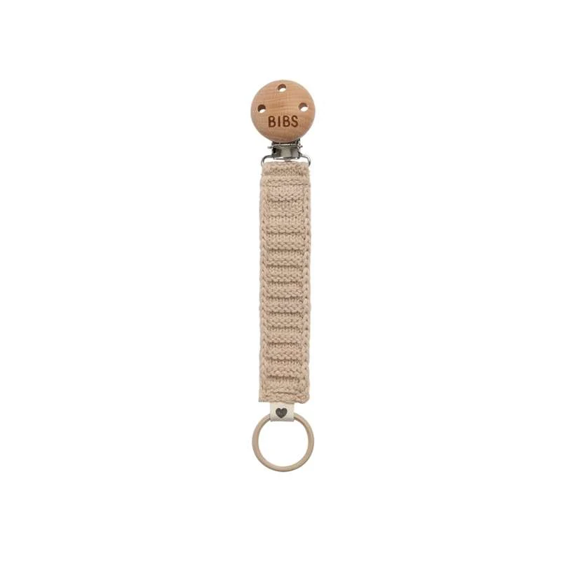 BIBS Accessories - Knitted Pacifier Clip - Vanilla