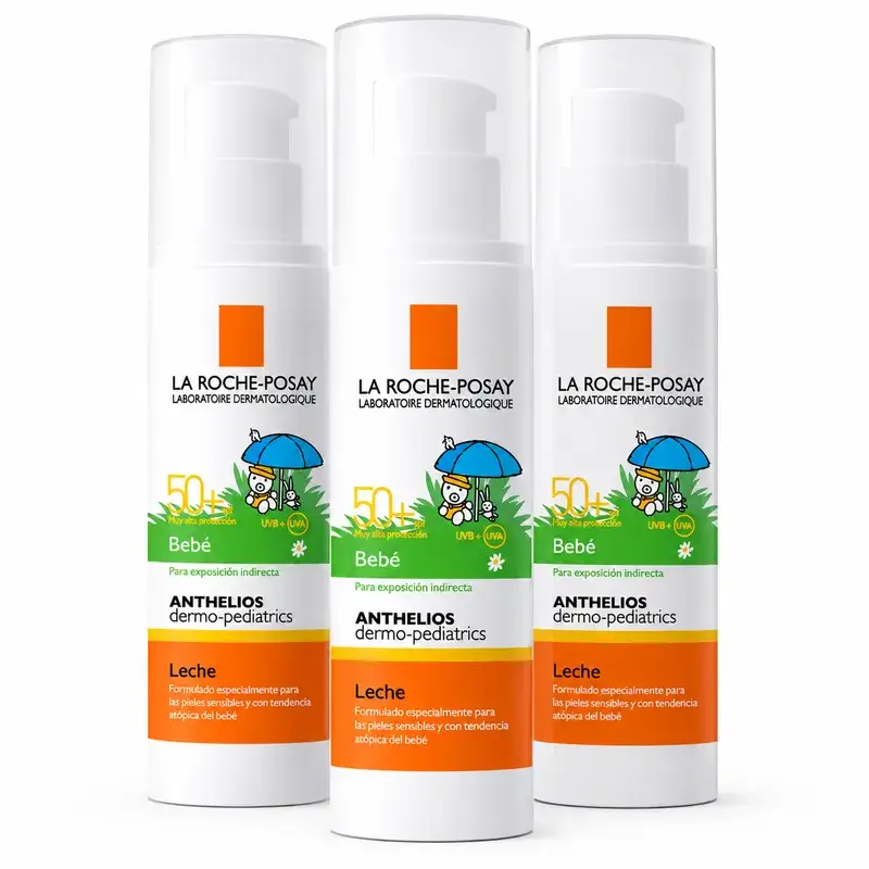 La Roche-Posay Anthelios Dermo-Pediatrics Baby Sunscreen Milk SPF50+, Pack 3 x 50 ml