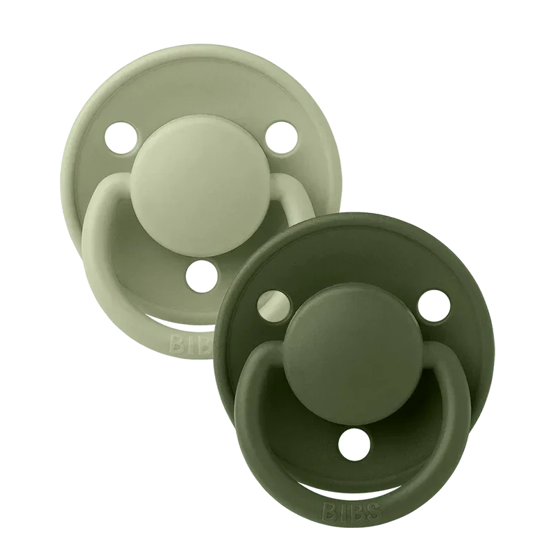 De Lux Pacifiers 2 Pack - Sage/Hunter Green
