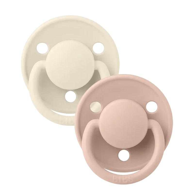 De Lux Pacifiers 2 Pack - Ivory/Blush