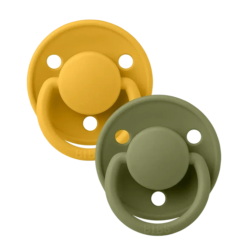De Lux Pacifiers 2 Pack - Honey Bee/Olive