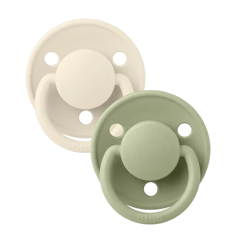 De Lux Pacifiers 2 Pack - Ivory/Sage