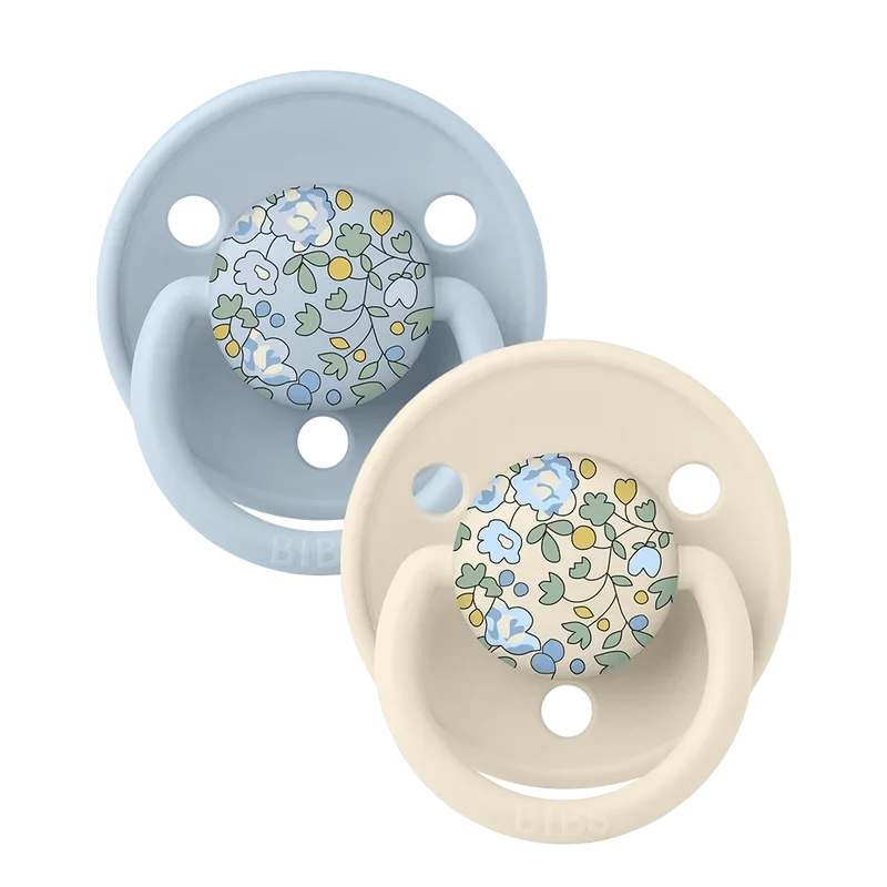 BIBS x LIBERTY De Lux Pacifiers 2 Pack Eloise - Baby Blue Mix